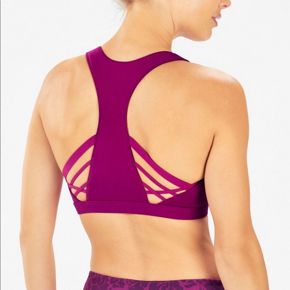 Fabletics Raspberry Sports Bra
